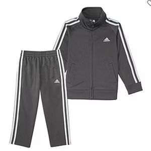 Adidas Charcoal Tracksuit with White Accents